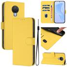 For Nokia 6.3 / G20 / G10 Skin Feel Solid Color Leather Phone Case with Lanyard(Lemon Yellow) - 1