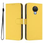 For Nokia 6.3 / G20 / G10 Skin Feel Solid Color Leather Phone Case with Lanyard(Lemon Yellow) - 2