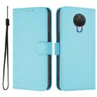 For Nokia 6.3 / G20 / G10 Skin Feel Solid Color Leather Phone Case with Lanyard(Sky Blue) - 2