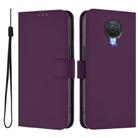 For Nokia 6.3 / G20 / G10 Skin Feel Solid Color Leather Phone Case with Lanyard(Violet) - 2