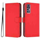 For TCL 30 4G / 30 5G / 30+ Skin Feel Solid Color Leather Phone Case with Lanyard(Red) - 2