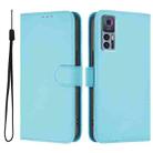 For TCL 30 4G / 30 5G / 30+ Skin Feel Solid Color Leather Phone Case with Lanyard(Sky Blue) - 2