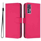 For TCL 30 4G / 30 5G / 30+ Skin Feel Solid Color Leather Phone Case with Lanyard(Rose Red) - 2