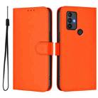 For TCL 30 SE Skin Feel Solid Color Leather Phone Case with Lanyard(Orange) - 2