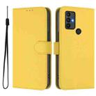 For TCL 30 SE Skin Feel Solid Color Leather Phone Case with Lanyard(Lemon Yellow) - 2