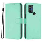 For TCL 30 SE Skin Feel Solid Color Leather Phone Case with Lanyard(Mint Green) - 2