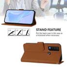 For TCL 30 XE 5G Skin Feel Solid Color Leather Phone Case with Lanyard(Brown) - 3