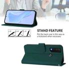 For TCL 30 XE 5G Skin Feel Solid Color Leather Phone Case with Lanyard(Dark Green) - 3