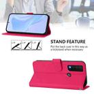 For TCL 30 XE 5G Skin Feel Solid Color Leather Phone Case with Lanyard(Rose Red) - 3