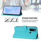 For TCL 30XL 2022 Skin Feel Solid Color Leather Phone Case with Lanyard(Lake Blue) - 3