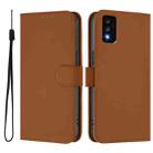 For TCL 30T Skin Feel Solid Color Leather Phone Case with Lanyard(Brown) - 2