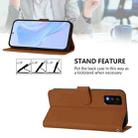 For TCL 30T Skin Feel Solid Color Leather Phone Case with Lanyard(Brown) - 3