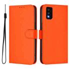 For TCL 30T Skin Feel Solid Color Leather Phone Case with Lanyard(Orange) - 2