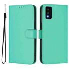 For TCL 30T Skin Feel Solid Color Leather Phone Case with Lanyard(Green) - 2