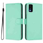 For TCL 30T Skin Feel Solid Color Leather Phone Case with Lanyard(Mint Green) - 2
