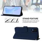 For TCL 30T Skin Feel Solid Color Leather Phone Case with Lanyard(Navy Blue) - 3