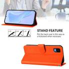 For TCL 30Z T602DL Skin Feel Solid Color Leather Phone Case with Lanyard(Orange) - 3