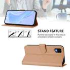 For TCL 30Z T602DL Skin Feel Solid Color Leather Phone Case with Lanyard(Nude) - 3