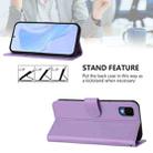 For TCL 30Z T602DL Skin Feel Solid Color Leather Phone Case with Lanyard(Lavender Purple) - 3