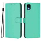 For TCL 30Z T602DL Skin Feel Solid Color Leather Phone Case with Lanyard(Green) - 2