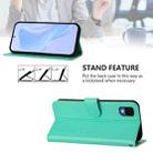 For TCL 30Z T602DL Skin Feel Solid Color Leather Phone Case with Lanyard(Green) - 3