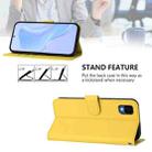 For TCL 30Z T602DL Skin Feel Solid Color Leather Phone Case with Lanyard(Lemon Yellow) - 3