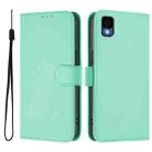 For TCL 30Z T602DL Skin Feel Solid Color Leather Phone Case with Lanyard(Mint Green) - 2