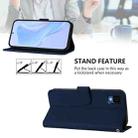 For TCL 30Z T602DL Skin Feel Solid Color Leather Phone Case with Lanyard(Navy Blue) - 3