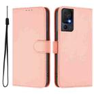 For TCL 40 SE Skin Feel Solid Color Leather Phone Case with Lanyard(Pink) - 2