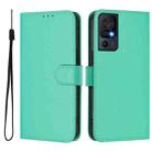 For TCL 40 SE Skin Feel Solid Color Leather Phone Case with Lanyard(Green) - 2