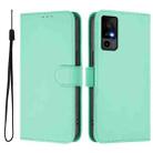 For TCL 40 R 5G Skin Feel Solid Color Leather Phone Case with Lanyard(Mint Green) - 2