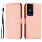 For TCL 50 5G / 50 XE NxtPaper 5G Skin Feel Solid Color Leather Phone Case with Lanyard(Pink) - 2