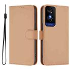 For TCL 50 5G / 50 XE NxtPaper 5G Skin Feel Solid Color Leather Phone Case with Lanyard(Nude) - 2