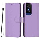 For TCL 50 5G / 50 XE NxtPaper 5G Skin Feel Solid Color Leather Phone Case with Lanyard(Lavender Purple) - 2