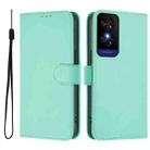 For TCL 50 5G / 50 XE NxtPaper 5G Skin Feel Solid Color Leather Phone Case with Lanyard(Mint Green) - 2