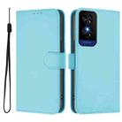 For TCL 50 5G / 50 XE NxtPaper 5G Skin Feel Solid Color Leather Phone Case with Lanyard(Sky Blue) - 2