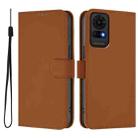 For TCL 50 LE Skin Feel Solid Color Leather Phone Case with Lanyard(Brown) - 2