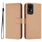 For TCL 50 LE Skin Feel Solid Color Leather Phone Case with Lanyard(Nude) - 2