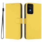 For TCL 50 SE Skin Feel Solid Color Leather Phone Case with Lanyard(Lemon Yellow) - 2