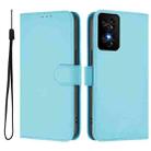 For TCL 50 SE Skin Feel Solid Color Leather Phone Case with Lanyard(Sky Blue) - 2