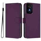 For TCL 50 SE Skin Feel Solid Color Leather Phone Case with Lanyard(Violet) - 2