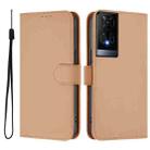 For TCL 50 XE Skin Feel Solid Color Leather Phone Case with Lanyard(Nude) - 2