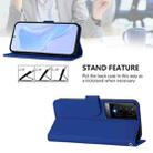 For TCL 50 XE Skin Feel Solid Color Leather Phone Case with Lanyard(Dark Blue) - 3