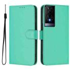 For TCL 50 XE Skin Feel Solid Color Leather Phone Case with Lanyard(Green) - 2