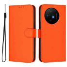 For TCL 50 XL Skin Feel Solid Color Leather Phone Case with Lanyard(Orange) - 2