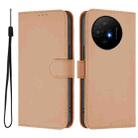 For TCL 50 XL Skin Feel Solid Color Leather Phone Case with Lanyard(Nude) - 2