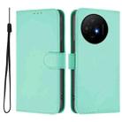 For TCL 50 XL Skin Feel Solid Color Leather Phone Case with Lanyard(Mint Green) - 2