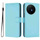 For TCL 50 XL Skin Feel Solid Color Leather Phone Case with Lanyard(Sky Blue) - 2