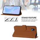 For TCL 201 Skin Feel Solid Color Leather Phone Case with Lanyard(Brown) - 3