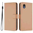 For TCL 201 Skin Feel Solid Color Leather Phone Case with Lanyard(Nude) - 2